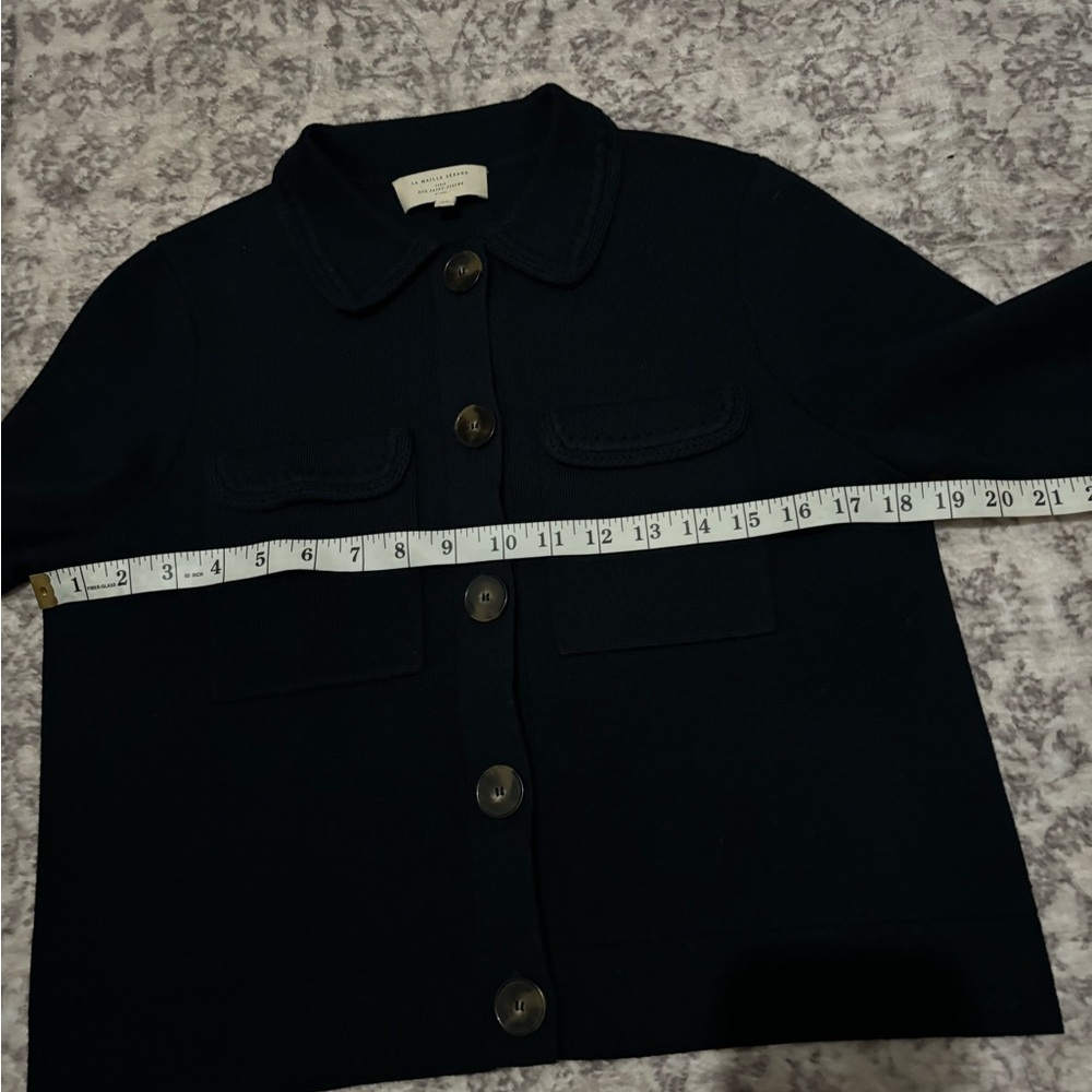 š«š¦Sezane BETTY CARDIGAN in NAVY CROCHET Women's sweater Jacket - Picture 16 of 16